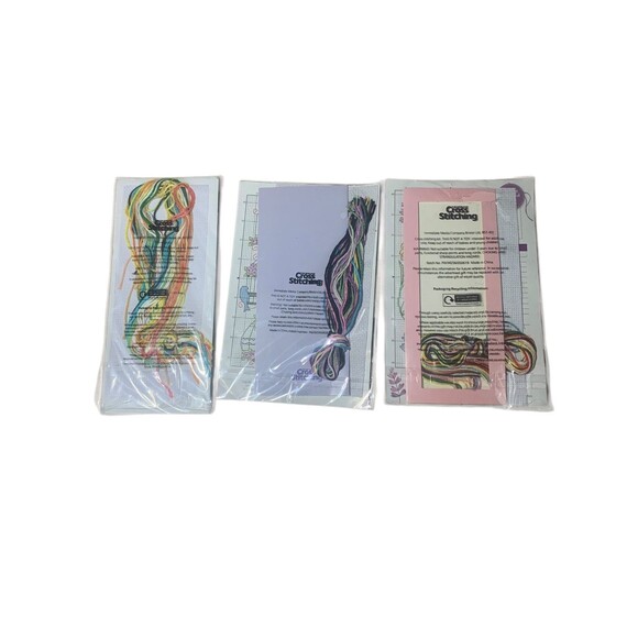 The World of Cross Stitching Cross stitch Bookmark Making Kit Lot of 3 Crafty - Picture 4 of 4